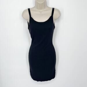 Cotton Citizen NEW Women's Verona Mini Rib Knit Dress Sleeveless Size S Black